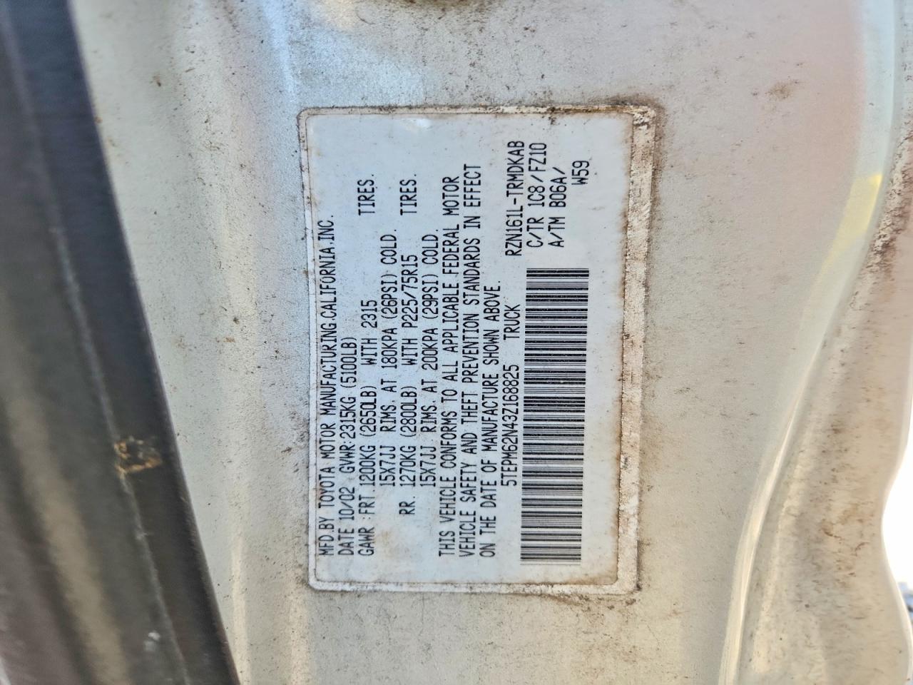 2003 Toyota Tacoma Base