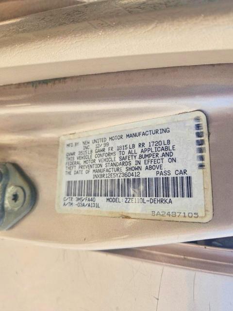 2000 Toyota Corolla ve