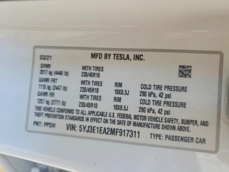 2021 Tesla Model 3