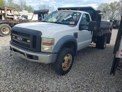 Salvage trucks for sale at Bridgeton, MO auction: 2008 Ford F550 Super Duty Dump Truck