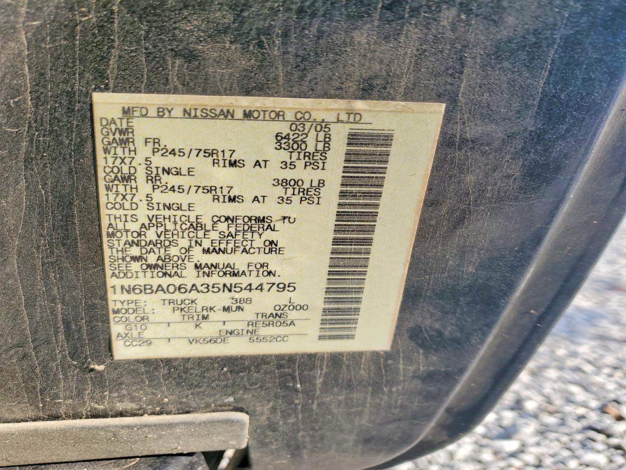 2005 Nissan Titan XE