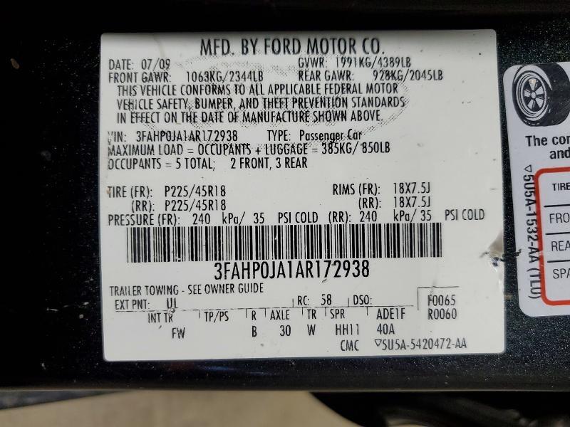 2010 Ford Fusion sel