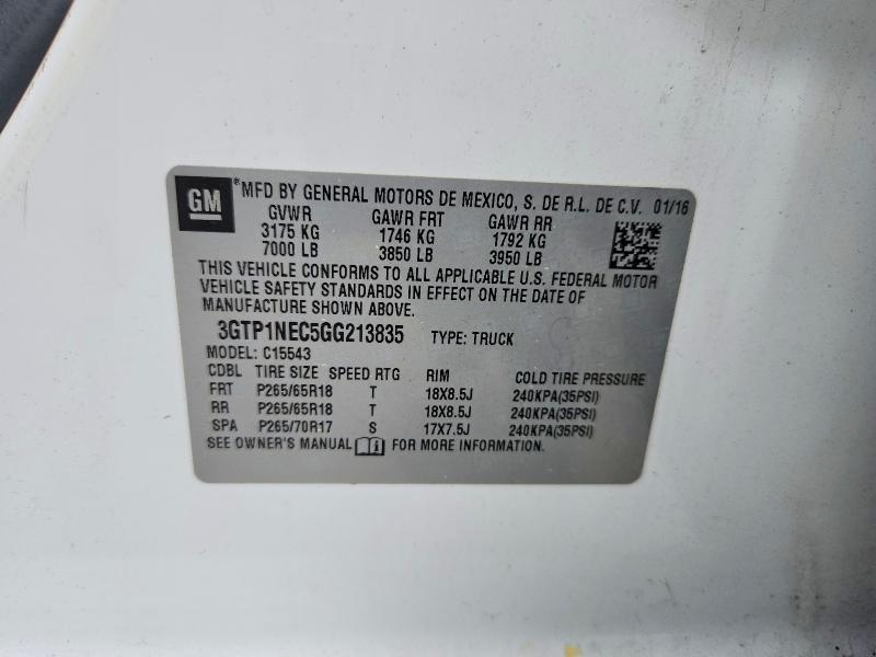 2016 GMC Sierra C1500 slt
