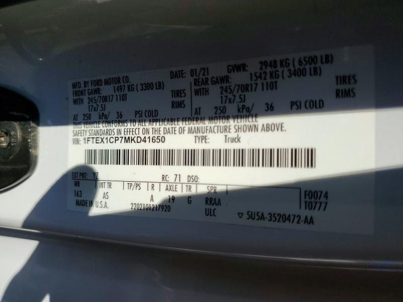 2021 Ford F150 Super Cab