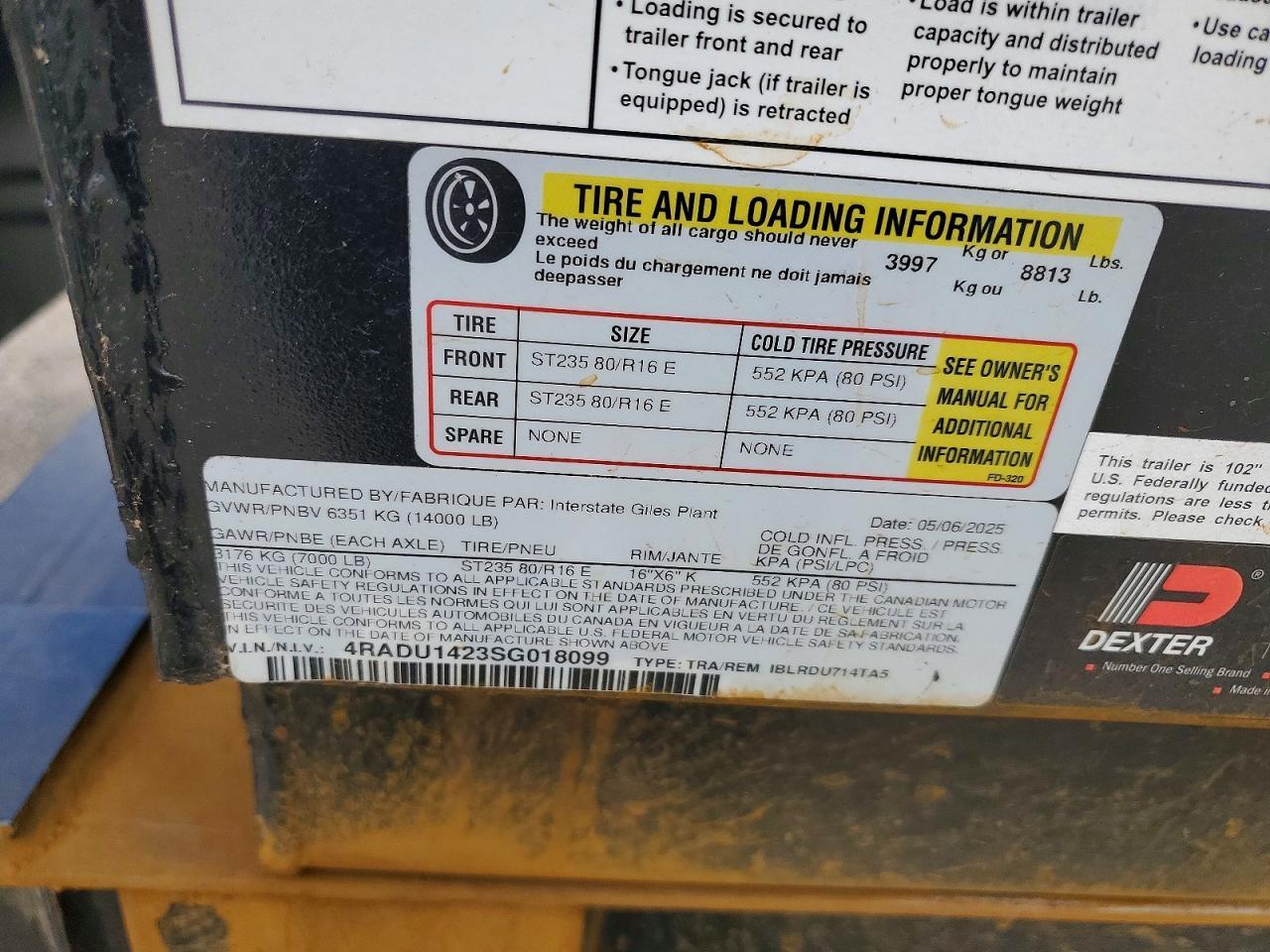 2025 Interstate IBLRDU714TA5 Dump Trailer