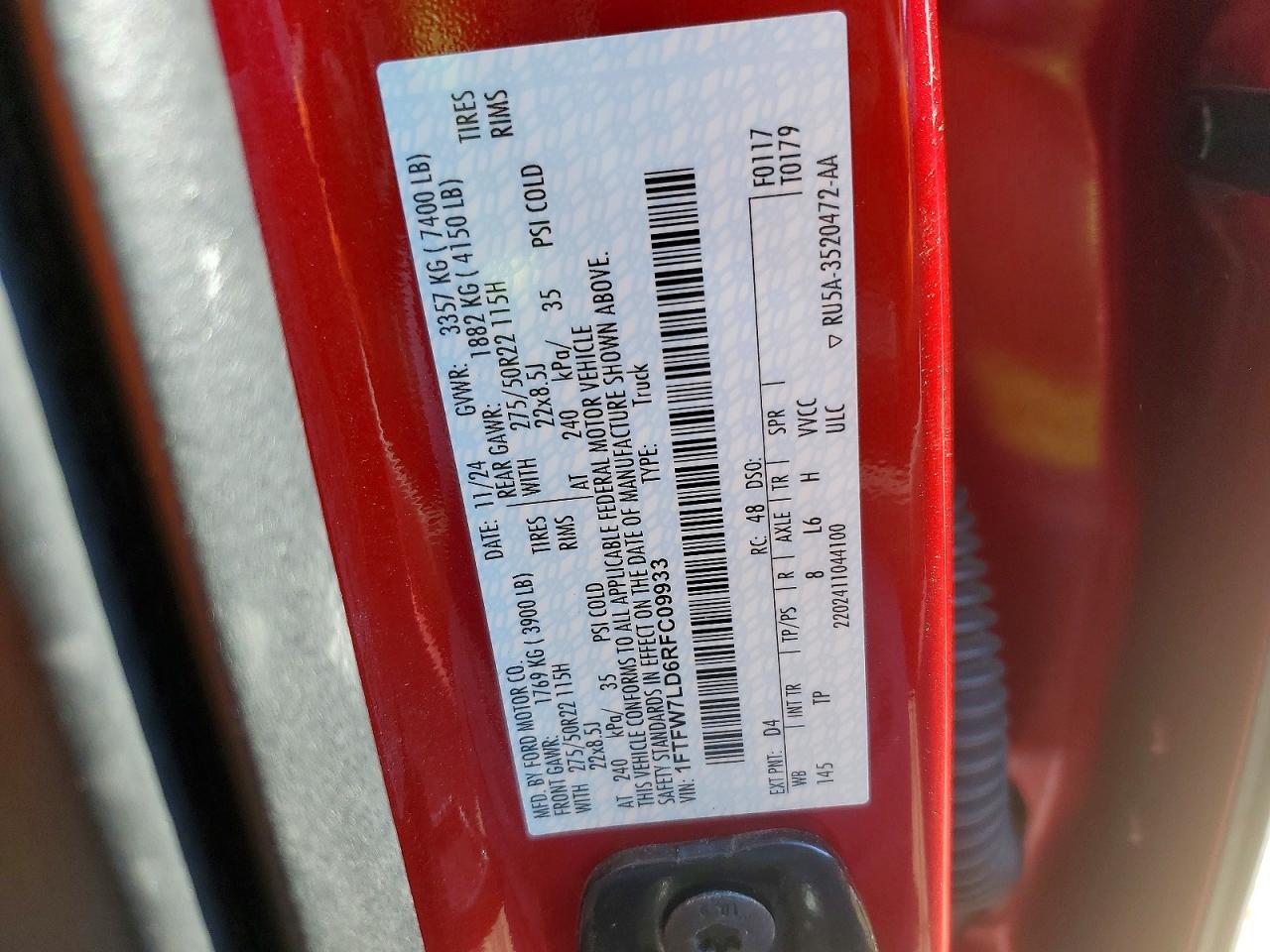 2024 Ford F150 Platinum