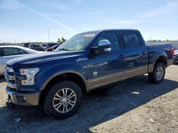 Salvage trucks for sale at Antelope, CA auction: 2015 Ford F150 Supercrew