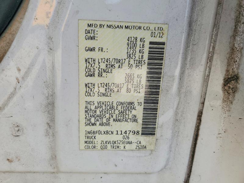 2012 Niss AN NV 1500 Delivery Van