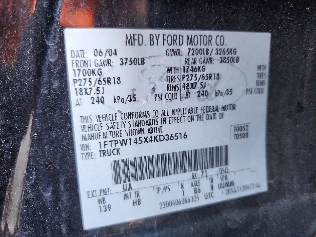 2004 Ford F150 Supercrew