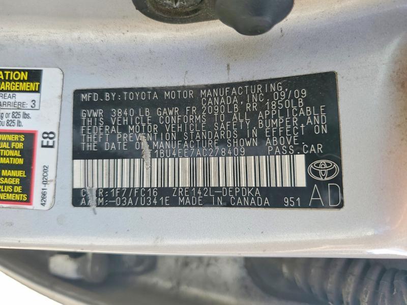 2010 Toyota Corolla le
