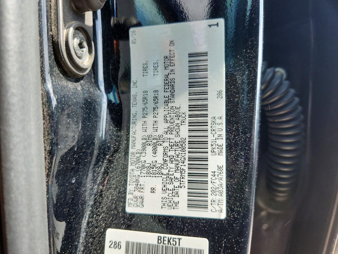 2016 Toyota Tundra SR5