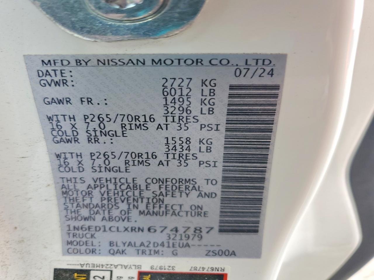 2024 Nissan Frontier S