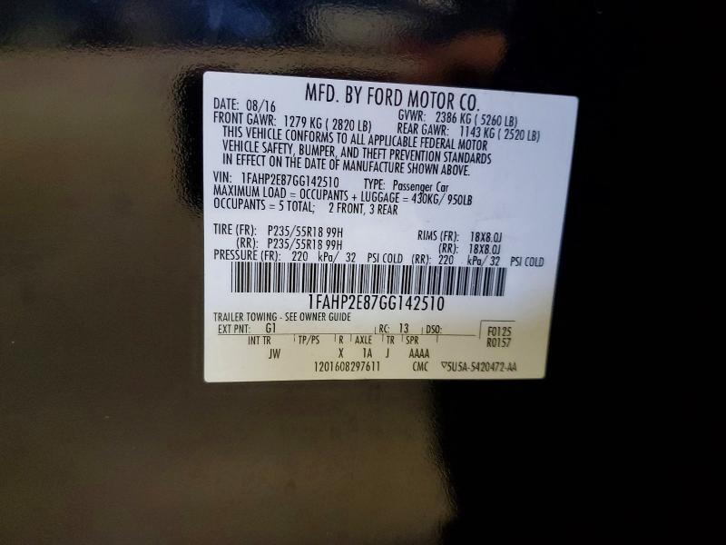 2016 Ford Taurus sel