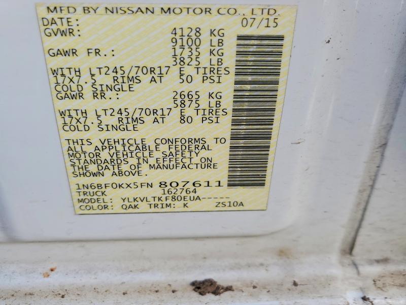 2015 Nissan NV Utility / Service Van