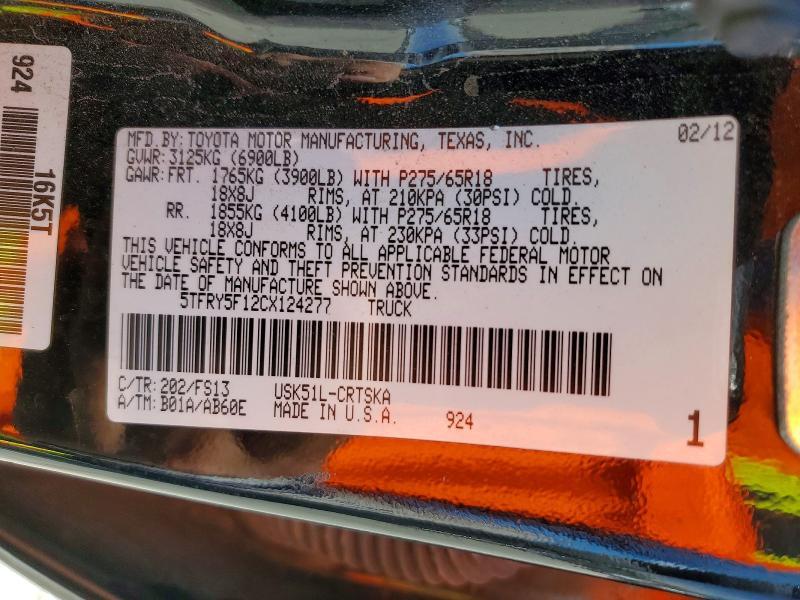 2012 Toyota Tundra Double cab SR5