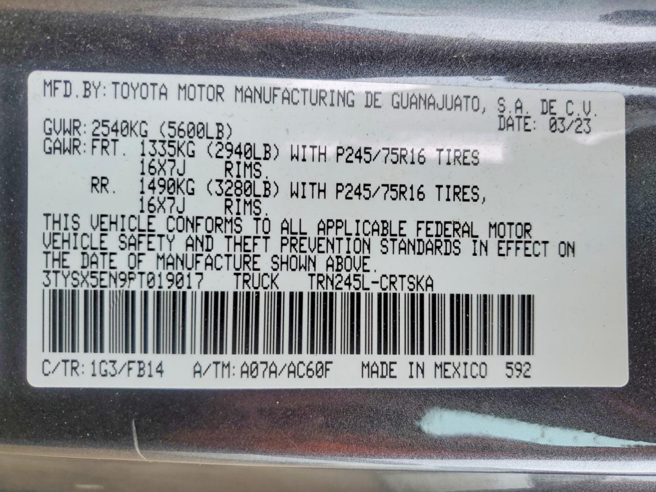2023 Toyota Tacoma SR