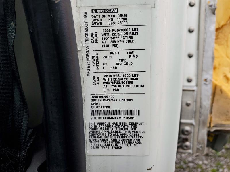 2021 International Mv607 Refrigerated box Truck