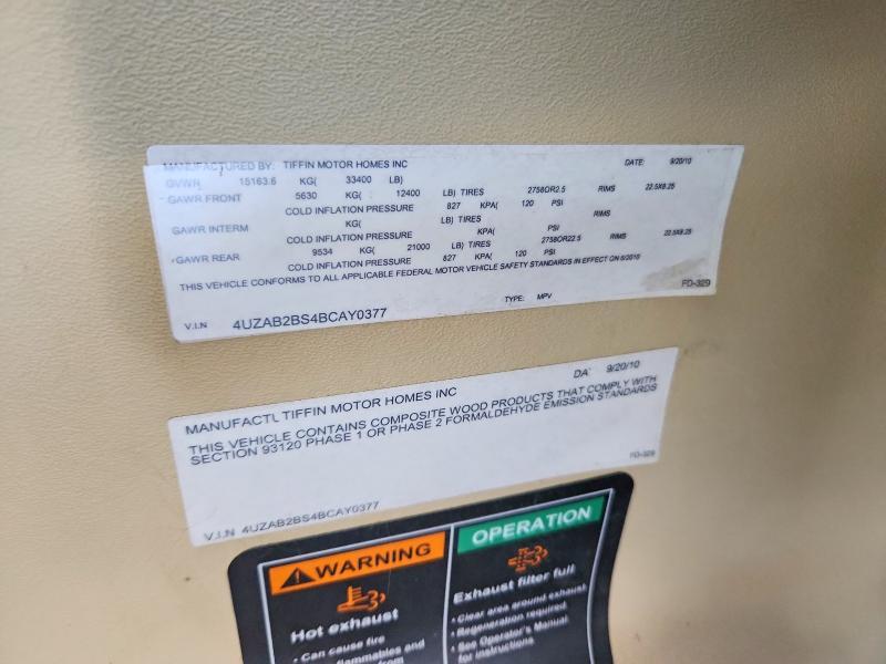 2011 Tiffin Motorhomes Inc 2011 Freightliner Phaeton RV