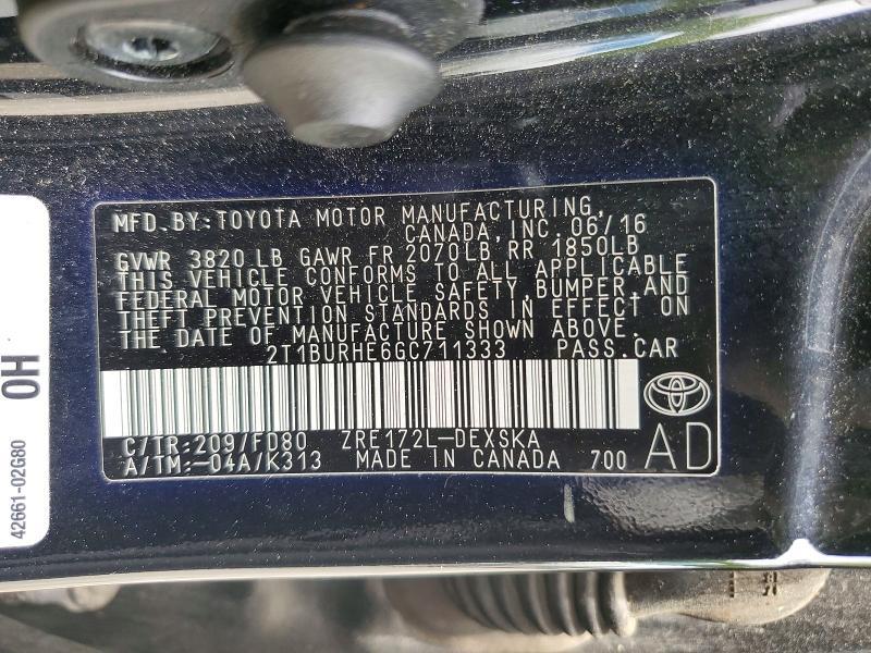 2016 Toyota Corolla s Plus