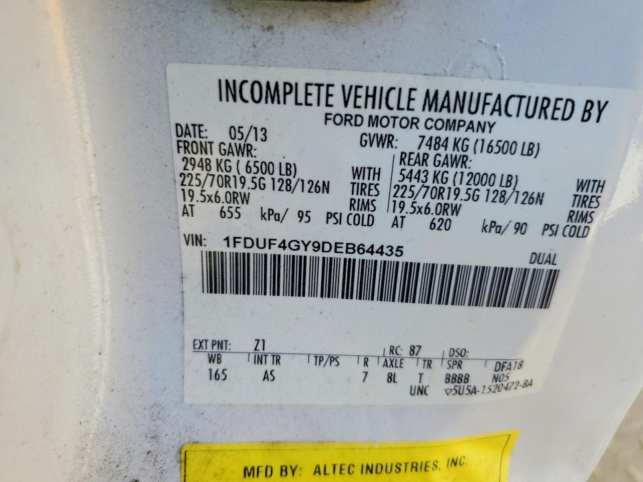 2013 Ford F450 Super Duty Utility / Service Truck