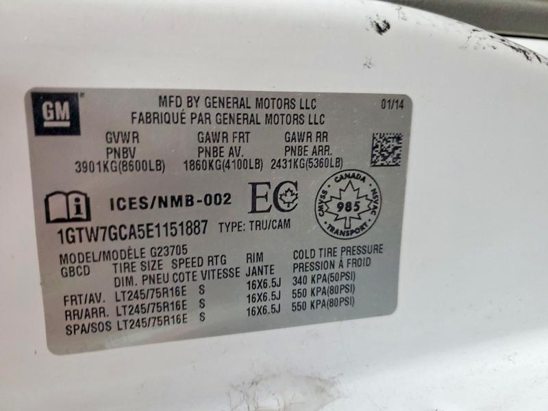 2014 GMC Savana G2500