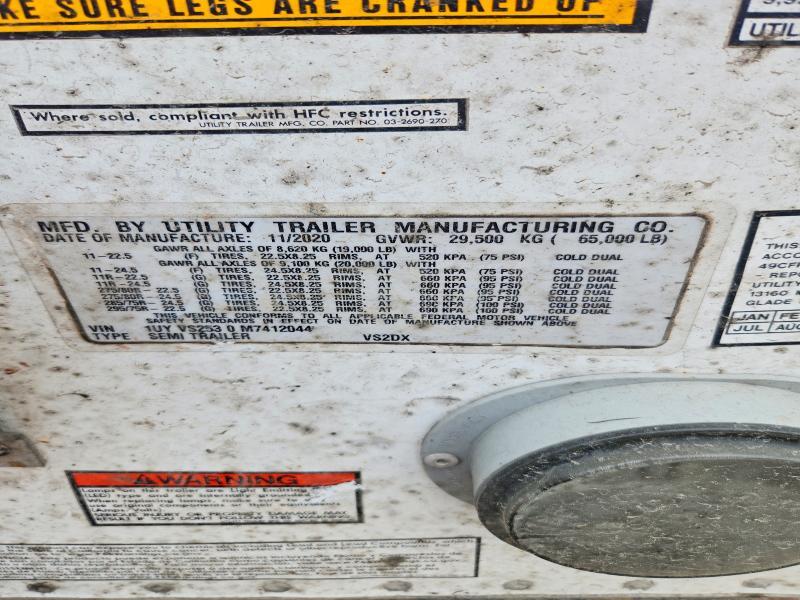 2021 Utility VS2DX DRY Van Trailer