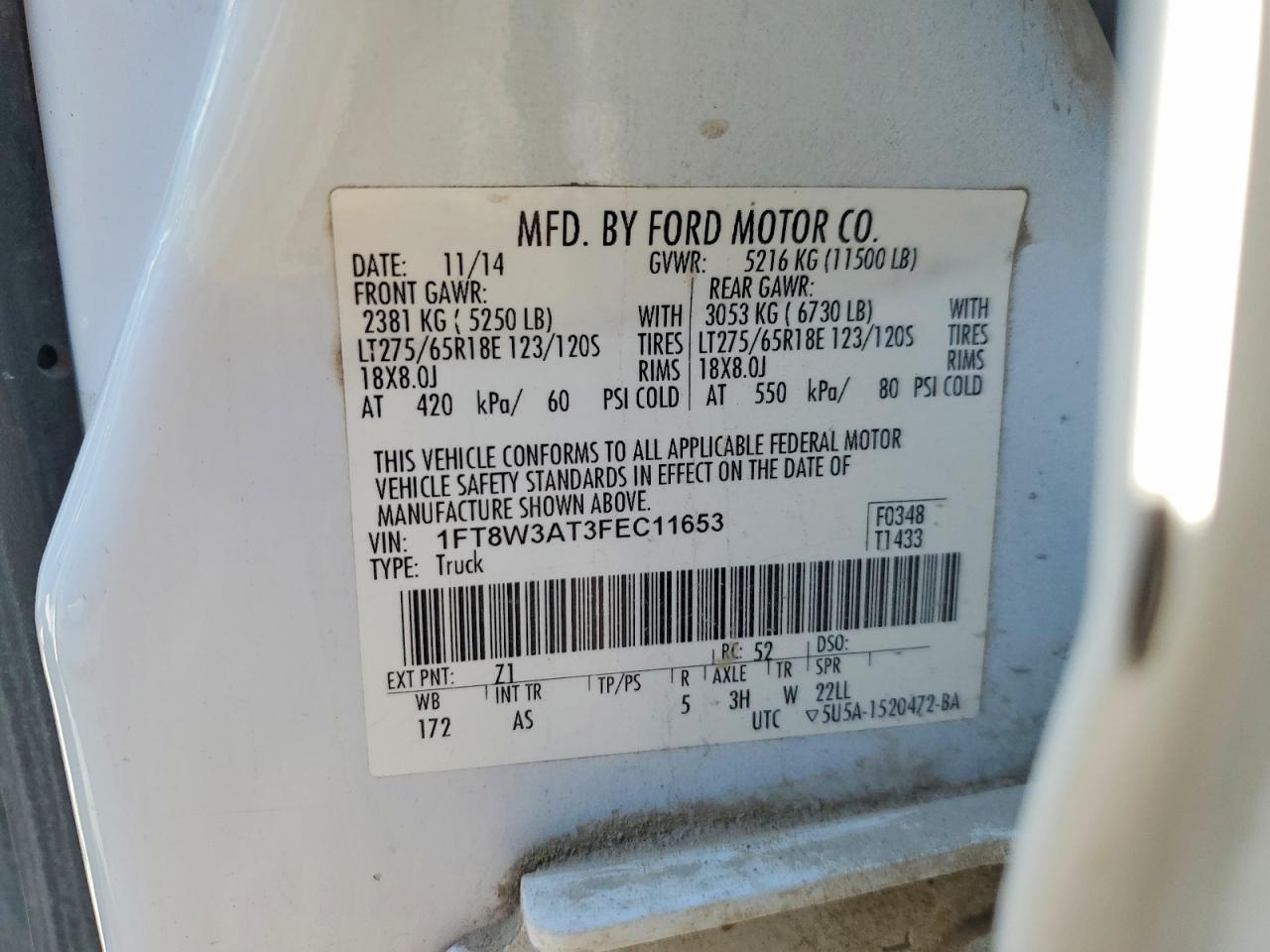 2015 Ford F350 Super Duty