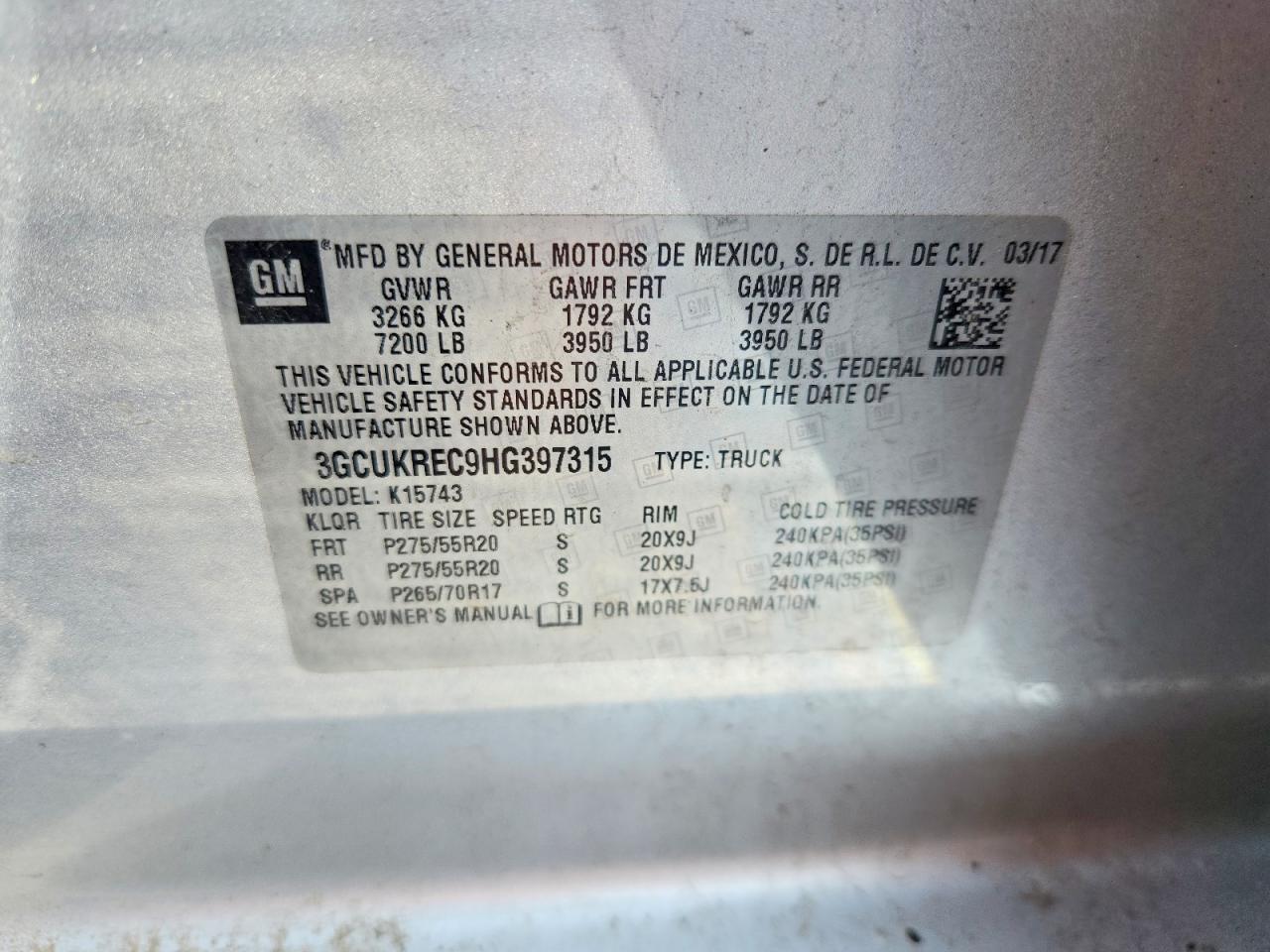 2017 Chevrolet Silverado K1500 LT