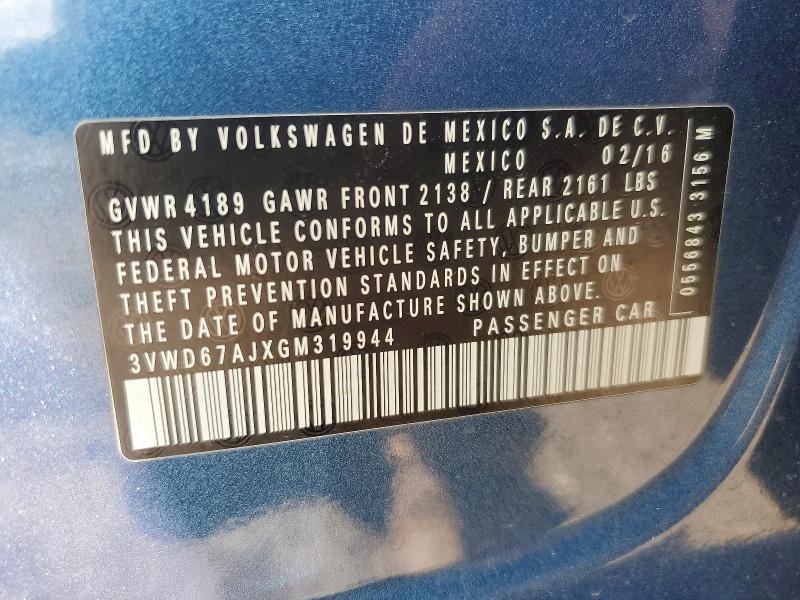 2016 Volkswagen Jetta se