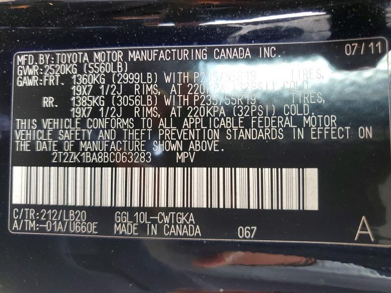 2011 Lexus Rx 350 Base