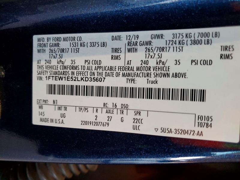 2020 Ford F150 Supercrew