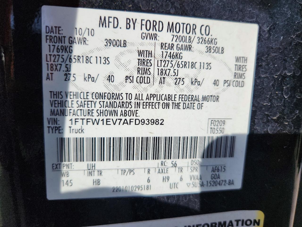 2010 Ford F150 Supercrew