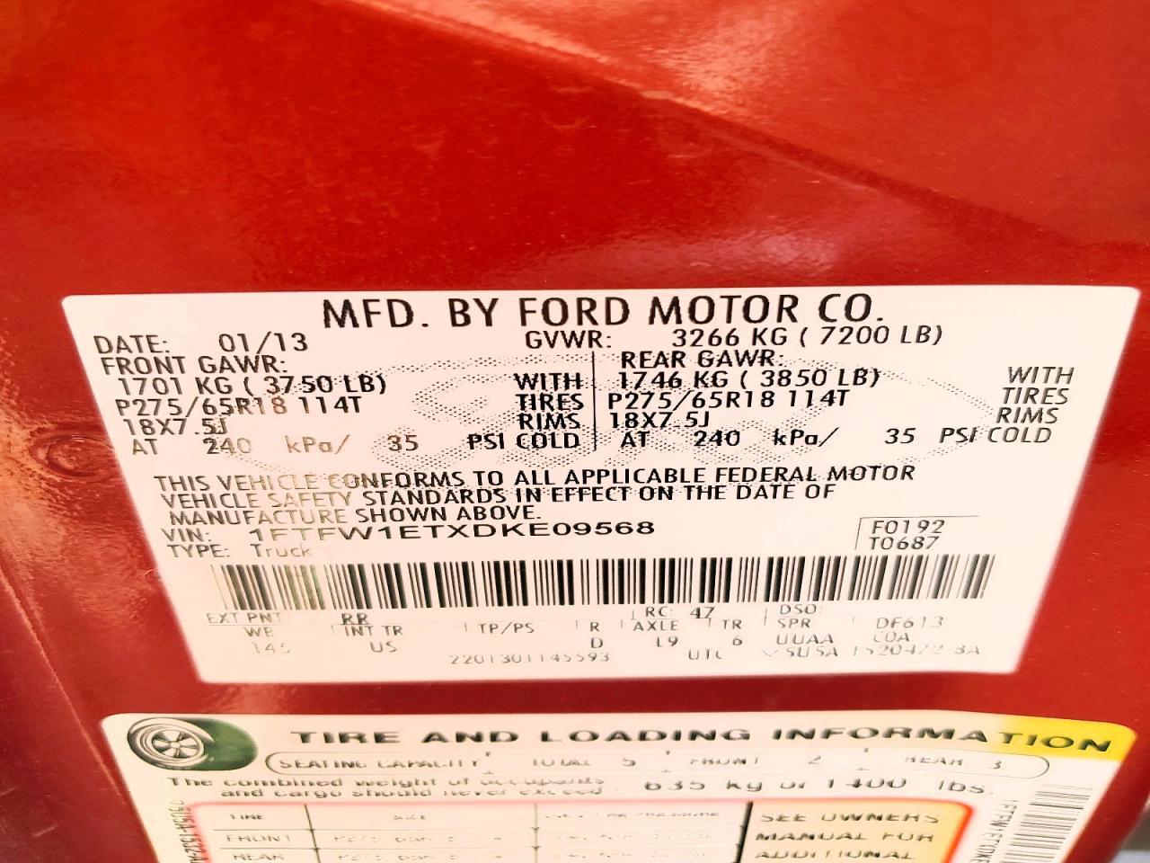 2013 Ford F150 Supercrew