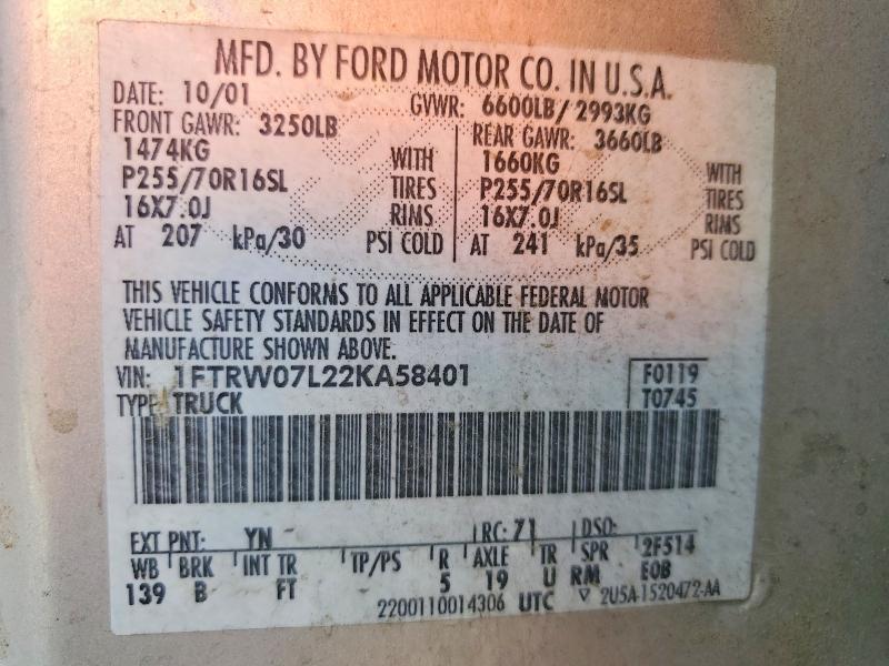 2002 Ford F150 Supercrew