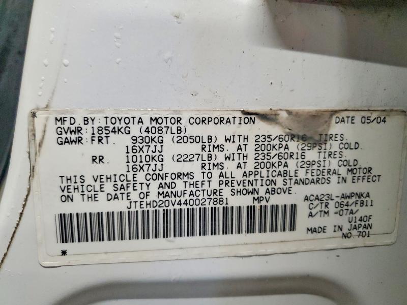 2004 Toyota Rav4 Base