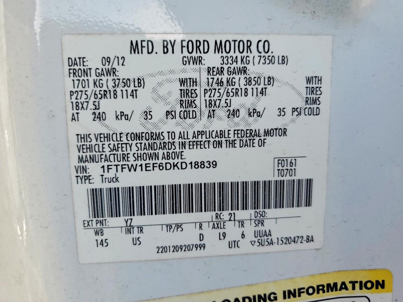 2013 Ford F150 Supercrew