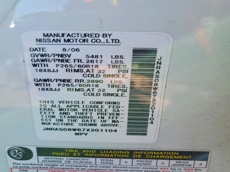 2007 Infiniti Fx35 Base