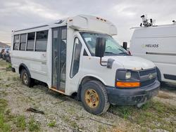 Salvage trucks for sale at Dyer, IN auction: 2012 Chev Rolet Express Shuttle Bus