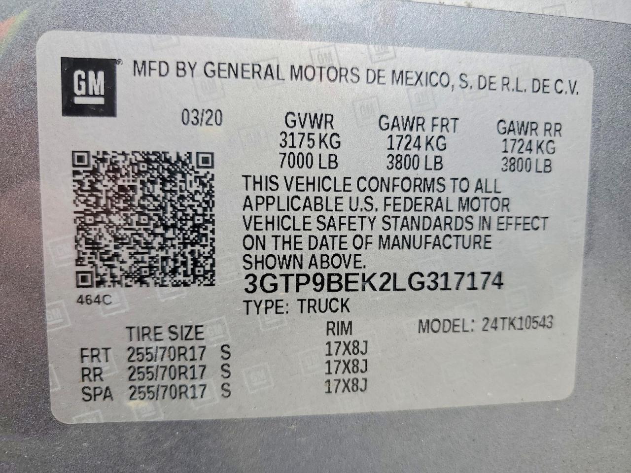 2020 GMC Sierra K1500 SLE