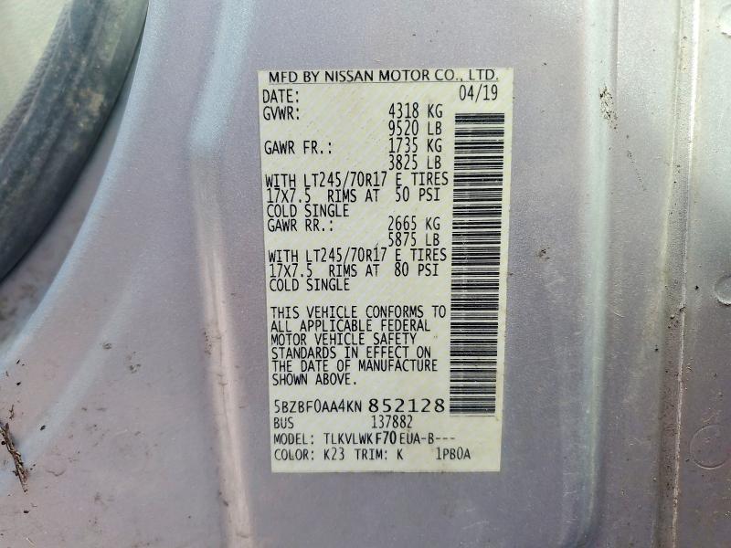 2019 Nissan NV 3500 HD S