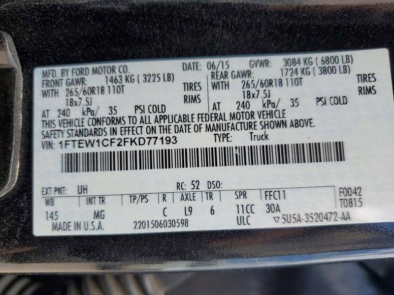 2015 Ford F150 Supercrew