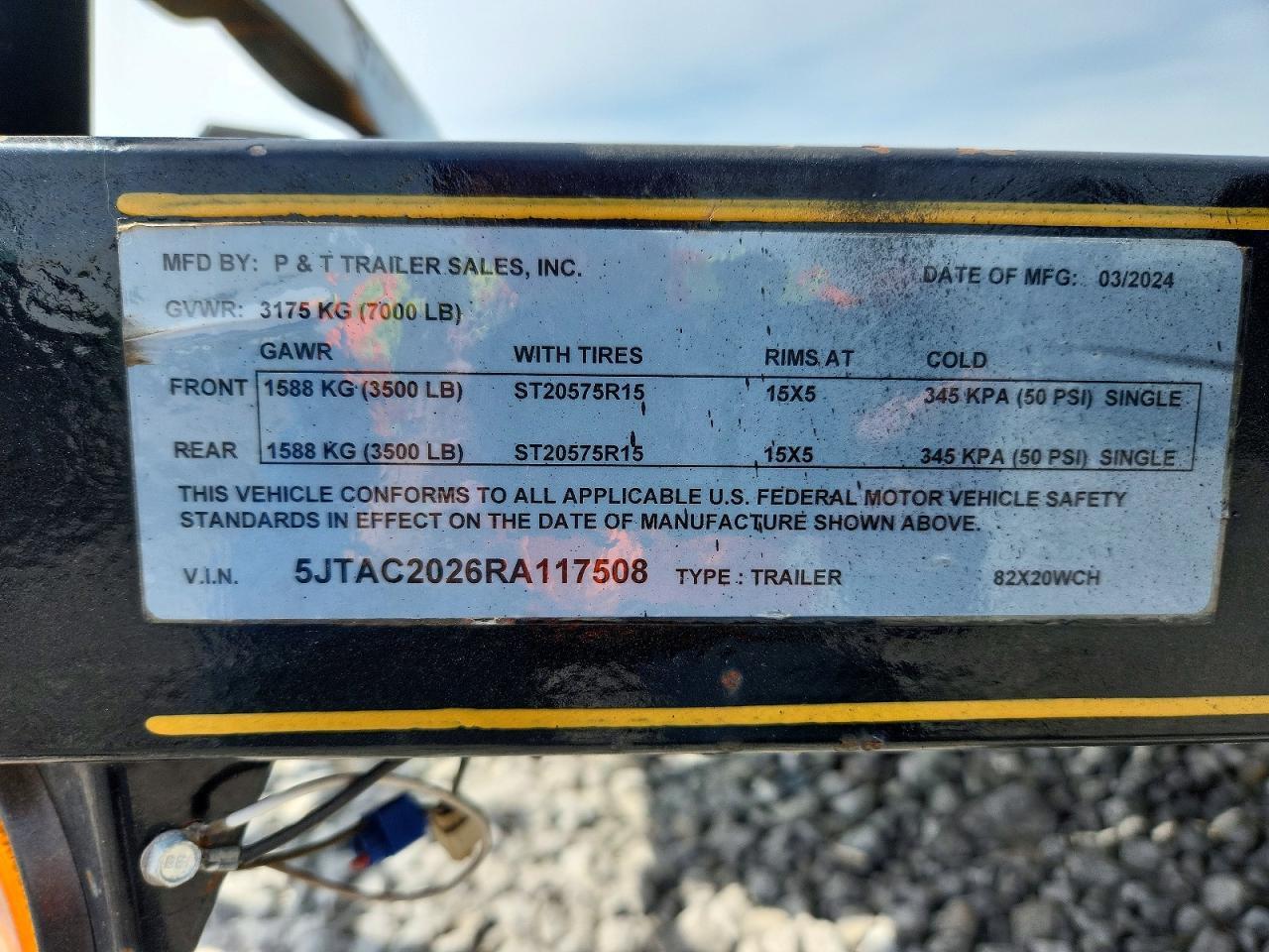 2024 P&t Trailers 2024 P&T 82X20WCH Equipment Trailer