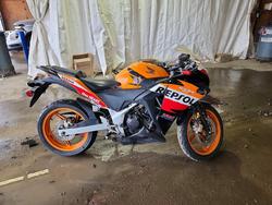 Salvage motorcycles for sale at Ebensburg, PA auction: 2013 Honda CBR250 R