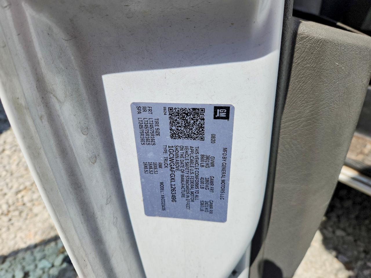 2020 Chevrolet Express G2500 Delivery Van