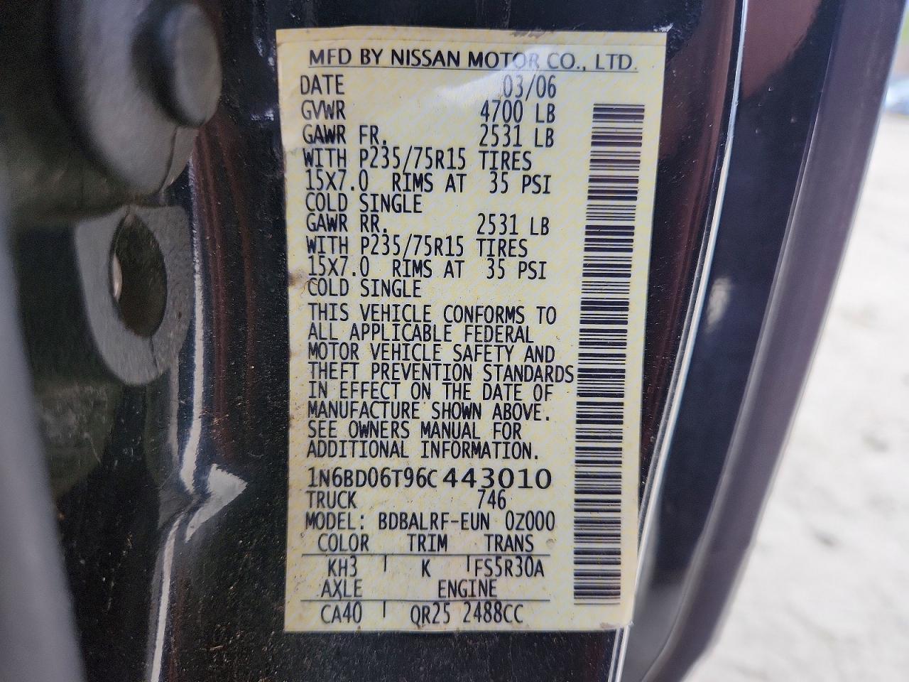 2006 Nissan Frontier XE