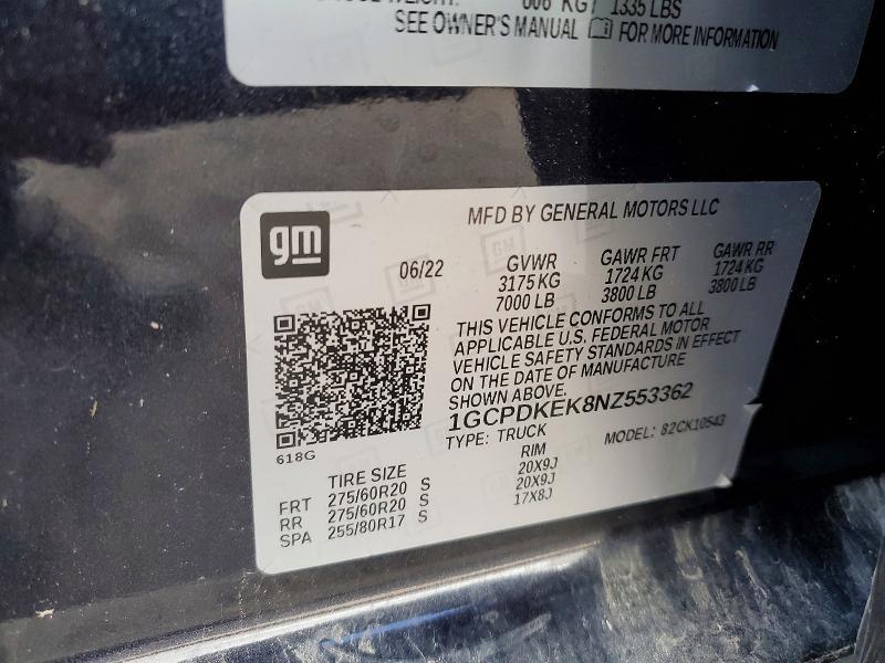 2022 Chevrolet Silverado K1500 LT-L