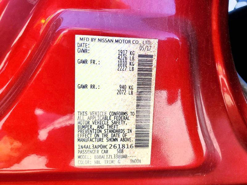 2017 Nissan Altima 2.5 sv