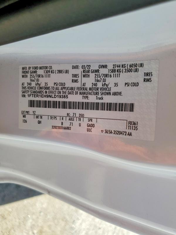 2022 Ford Ranger XL