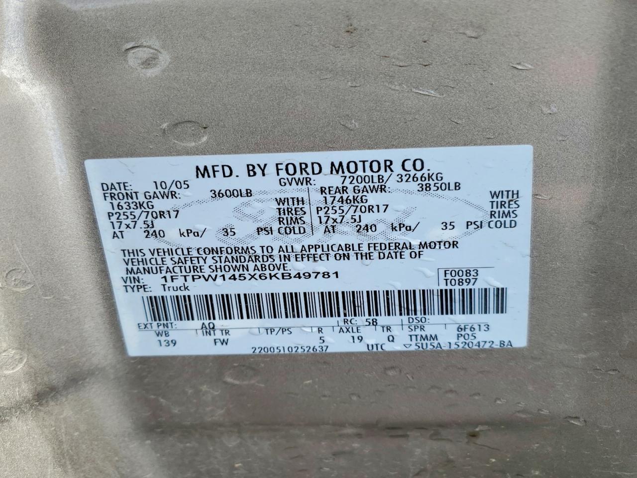 2006 Ford F150 Supercrew