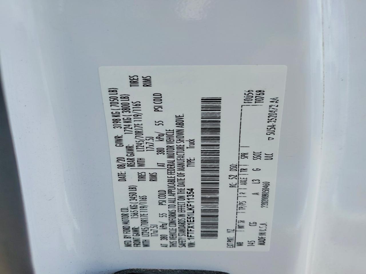 2020 Ford F150 XL 4WD 5.0L V8